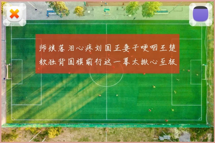 师娘落泪心疼刘国正妻子哽咽王楚钦独背国旗前行这一幕太揪心至极